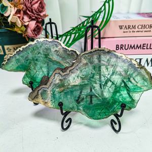 Tranche de Fluorite Verte Cristalline de Qualité Supérieure, Spécimen de Paragenèse de Minerai de Fer, pour Collection et Décoration – Vente en Gros - Product Image 3