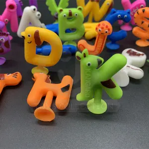 Wholesales Stikeez PVC Animal Char Sucker Figurine Fidget Stress Educational Party Gashapon Capsule Kid Toy For Vending Machine