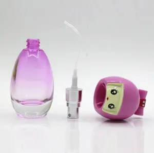 20毫升迷你卡通模型彩色玻璃香水瓶便携式化妆品可再填充喷雾容器