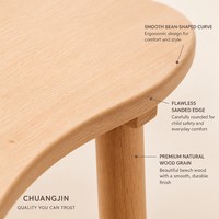 Table en bois Chuangjin en forme de pouce de poulet de 120 cm, bureau d'activités pour enfants en forme de haricot pour fournisseur d'écoles maternelles Montessori