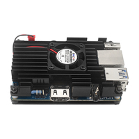 Casing pelindung logam cangkang pelindung Heatsink aluminium Aloi oranye Pi 3LTS dengan kipas pendingin pasif & aktif untuk OPI 3 LTS