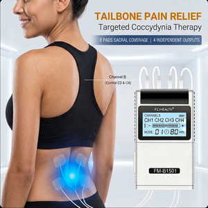 Estimulador TENS, Máquina de <span class=keywords><strong>Fisioterapia</strong></span>, Alivio del Dolor de Coxis, EMS Digital, 8 Electrodos, 4 Canales - Product Image 1