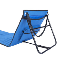 Chaise de plage portable Hitree pas chère avec coussin, canapé de sol d'extérieur, coussin de plage léger et pliable, tapis de plage