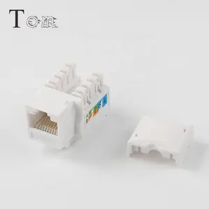 TOM-KJ-2 CAT5E/CAT6 UTP Mạng Module RJ45 Keystone Jack Đấm Xuống 90 Độ UTP Cat6 Keystone Jack