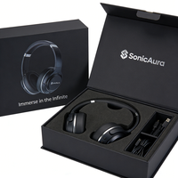 Boîte d'emballage personnalisée pour produits électroniques, boîte cadeau pour écouteurs Bluetooth, boîte de rangement portable pour casque sans fil en papier
