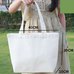 35*40*10cm Custom Logo Size Printed <b>Plain</b> Bulk <b>Large</b> Organic Calico Cotton <b>Canvas</b> Long Handle Grocery Shopping Strap Tote Bag - Product Image 1
