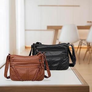 Borsa a tracolla classica Vintage da donna a tracolla borsa a tracolla nera in pietra geometrica per le vacanze autunnali invernali - Product Image 5