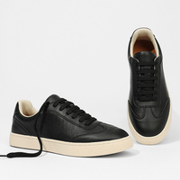 Chaussures de skate personnalisées Hambo 38-44, mode, lacets, blanc et noir, cuir véritable, chaussures de skate décontractées pour hommes et femmes