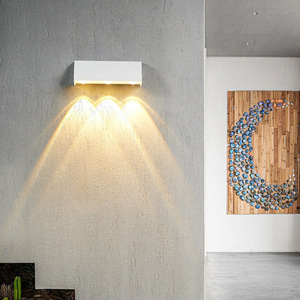 Lampe <span class=keywords><strong>murale</strong></span> extérieure en aluminium, étanche, à LED, pour numéro de maison, cour, balcon, <span class=keywords><strong>porte</strong></span> <span class=keywords><strong>d</strong></span>'<span class=keywords><strong>entrée</strong></span> et terrasse - Product Image 2
