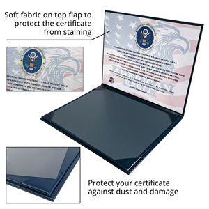 Abd vatandaşlık PU sertifikası altın logolu Diploma tutucu klasörü - Product Image 3