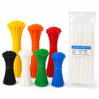 Bridas de nailon de 8 pulgadas (2.5x200mm) de colores con autobloqueo para organización de cables, uso doméstico y bricolaje