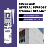 Adhésif pour carrelage SOZEN-810, mastic silicone à haute adhérence, colle silicone super résistante aux intempéries pour joints de verre et adhésifs