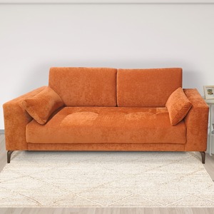 Divano a 3 Posti NELLIE in Tessuto Corallo - Product Image 1