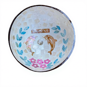 Bol artisanal haut de gamme en coquille de noix de coco incrusté de nacre, écologique, non toxique, sans danger pour les aliments, décoration minimaliste pour la maison, couleur personnalisable - Product Image 1