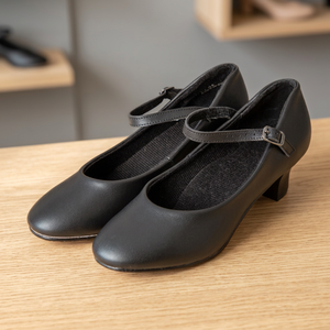 Men PU Upper Ballroom Latin Dance <b>Shoes</b> Mary Jane Style Low Heel Black Character <b>Shoes</b> High Quality Low MOQ OEM ODM DDP - Product Image 4