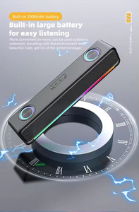 Barre de son de jeu RGB de bureau CHXDEV, petite, sans fil, Bluetooth, avec carte audio intégrée et batterie - Product Image 5