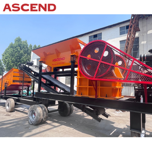 Простая в перемещении мобильная щековая дробилка PE300x500 PE400x600 30 40 50 т/ч для дробления каменной породы в горнодобывающем карьере в Танзания Судан - Product Image 4