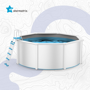 Starmatrix Psp493612b/bw Bestway <span class=keywords><strong>Piscine</strong></span> hors sol en résine et acier pour eau salée, structure métallique - Product Image 2