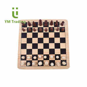 Exquisite 29cm <strong>Small</strong> Non-Folding <strong>Wooden</strong> Chessboard Set for Children Classic <strong>Wooden</strong> <strong>Chess</strong> <strong>Pieces</strong> Thinking Game - Product Image 1