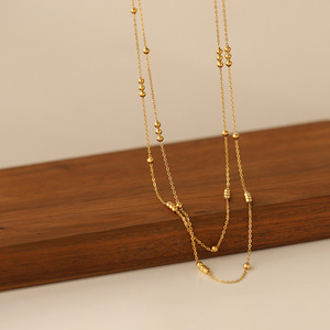 Collar de acero inoxidable chapado en oro 2024 Conjunto de joyas de collar único <span class=keywords><strong>Y</strong></span> para mujer - Product Image 5