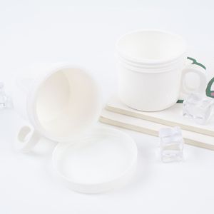 ถ้วยครีมกำจัดขน PP พร้อมฝาปิดและช้อนสำหรับผิวกายทุกประเภท สีทึบ - Product Image 5