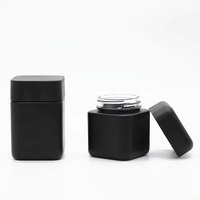 Pot en verre AGG personnalisé pour fleurs séchées, bouteille en verre à parois droites de 3,5 g 4 oz à large ouverture et résistante aux enfants
