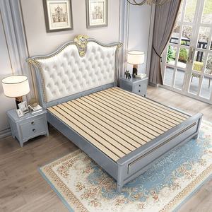 Letto Matrimoniale Personalizzato in Pelle Stile <span class=keywords><strong>Principessa</strong></span> Europeo per Camera da Letto Padronale da 2 e 2,2 Metri Letto Nuziale di Lusso Francese per Villa di Lusso - Product Image 4