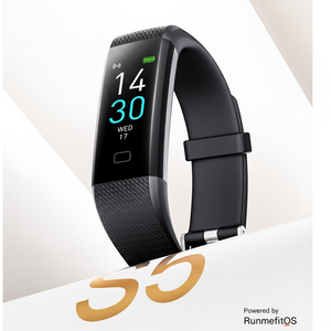 Bracelet intelligent S5 avec température corporelle, pression artérielle, fitness, fréquence cardiaque et podomètre - Product Image 1