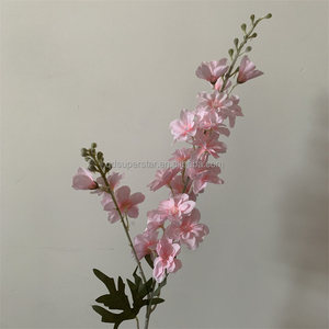 E-237 Flores de Seda al por Mayor, Flores Artificiales, Flores Falsas para Boda, Delphinium Rosa Artificial, Ramas Largas - Product Image 6