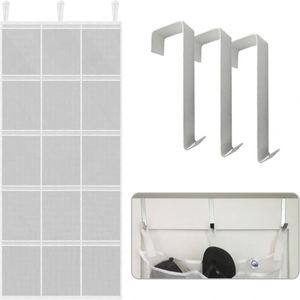 Heavy-Duty Large Mesh 15-Pocket Over-the-Door Hanging Organizer, for <b>Shoe</b> Sundries Bathroom Cruise Cabin Door Storage Organizer - Product Image 2