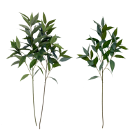 Tige d'eucalyptus artificielle de 100 cm, branche verte patinée pour grand vase, installation florale pour arche de mariage bohème, vente en gros