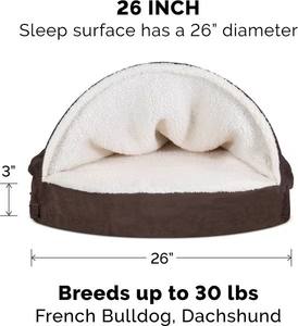 Ortho pä disches Katzen-und Hunde bett von Snuggery 26-Zoll-Schafspelz mit abnehmbarem, massivem, grauem Bezug - Product Image 5