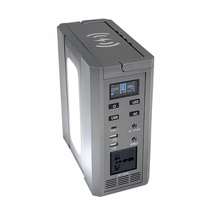แบตเตอรี่ LifePo4 256wh สถานีไฟฟ้าพกพา 300 วัตต์ พร้อมไฟ LED และการชาร์จแบบไร้สาย - Product Image 5