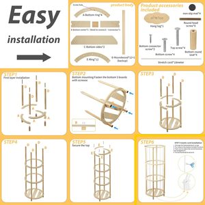 Thú nhồi bông lưu trữ Zoo Thú nhồi bông giữ không gian tiết kiệm dọc Thú nhồi bông lưu trữ PVC với ban nhạc đàn hồi và <span class=keywords><strong>Net</strong></span> - Product Image 3