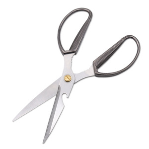 <b>Kitchen</b> Scissors Stainless Steel Straight Head For Home Use With Gold Plated Pivot Point - Product Image 2