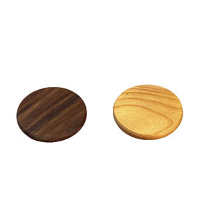 <span class=keywords><strong>Sous</strong></span>-verre rond classique <span class=keywords><strong>en</strong></span> bambou et support pour boissons avec dos <span class=keywords><strong>en</strong></span> liège, finition vernie, épaisseur personnalisable, design rustique écologique - Product Image 5