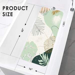 Tapis <span class=keywords><strong>de</strong></span> <span class=keywords><strong>bain</strong></span> <span class=keywords><strong>de</strong></span> coquillages d'étoiles <span class=keywords><strong>de</strong></span> mer <span class=keywords><strong>de</strong></span> plage pour baignoire antidérapant 40X16 pouces tapis <span class=keywords><strong>de</strong></span> baignoire extra long pour baignoire antidérapant <span class=keywords><strong>avec</strong></span> ventouses - Product Image 2