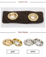 Œillets métalliques plaqués or avec dents à griffes - Œillets de 6 mm à 18 mm pour chaussures, sacs et bâches, revêtement antirouille