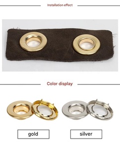 Customized Size Gold Plated Metal <strong>Eyelet</strong> With Claw Teeth Grommet For Shoes Bags And Tarpaulin - Product Image 4