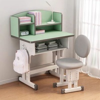 Table d'étude moderne pour enfants avec étagère intégrée, structure métallique, idéale pour la lecture, la chambre, le salon, le bureau à domicile ou l'appartement