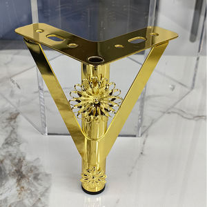 Commercio all'ingrosso dorato divano gambe in stile lusso 12cm 15cm in acciaio inox parti mobili gamba divano - Product Image 2