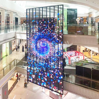 Écran LED transparent en verre P3.91, écran en maille LED pour vitrine, centre commercial, ascenseur, magasin de détail, publicité