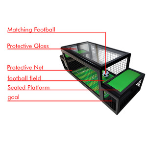 Máquina de Fútbol Interactiva de Metal con Luces LED para Debajo de la Mesa, Juego de Fútbol de Carnaval con Soporte en Inglés para 2 Jugadores - Product Image 3