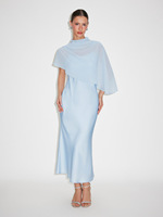 Robe Cape Poncho Élégante et Exquise de Créateur, Personnalisée et en Gros, pour Femme, en Mousseline Amincissante, Longueur Midi, Multicolore