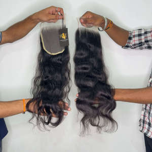 Fermeture frontale en dentelle transparente HD 13x4 13x6 avec faisceaux, fermeture frontale en dentelle HD suisse pré-plumée, frontale en dentelle d'oreille à oreille - Product Image 1