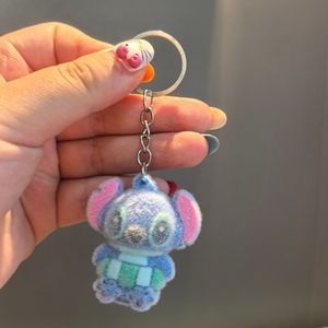 Ba chiều phim hoạt hình gấu búp bê Keychain Mặt dây chuyền bền Silicone xe Keychain túi đồ trang trí tùy chỉnh mềm bông sang trọng - Product Image 2