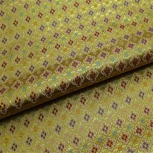 Manufacture Brocade Fabric with Gold Metallic Lurex Jacquard for Home Textile Wall Paper