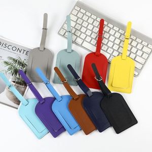 Étiquette de bagage personnalisable en cuir PU vierge, design créatif inspiré des cartes d'embarquement d'avion, pour voyage - Product Image 1