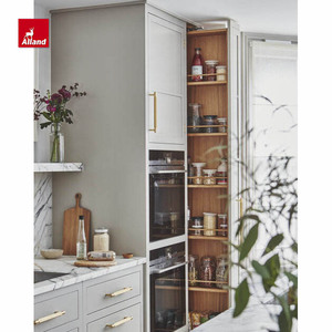 <span class=keywords><strong>Armoire</strong></span> de <span class=keywords><strong>cuisine</strong></span> encastrée avec robinet et poignées dorées, Alland New Timeless, modulaire, moderne, écologique, peinture gris clair - Product Image 2