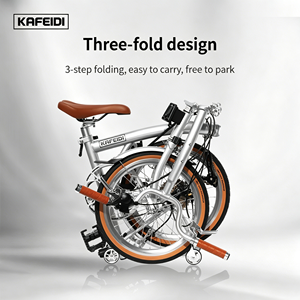 Bicicleta <span class=keywords><strong>Plegable</strong></span> K9 Mini Estilo <span class=keywords><strong>Brompton</strong></span> de 3 Pliegues |   Bicicleta de 16 Pulgadas con 9 Velocidades y Cuadro de Acero Cromado |   Bicicleta <span class=keywords><strong>Plegable</strong></span> Ultraligera y Portátil para Adultos - Product Image 4
